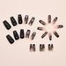 False Nails Dark Gradient Butterfly Sweet Hot Girl Medium And Long Ballet Nails Ins Style Detachable Wearable Nails_viptrois.com