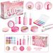 Pretend Play Makeup Toy Set For Girls Non-Toxic Safe Kids Cosmetic Kit With Mirror Lipstick & Nail Polish Perfect Birthday Gift For 4-6 Year Olds _viptrois.com