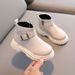 Child's shoes Boys fashion boots Girls soft soled single boot buckle_viptrois.com