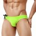 Men's Clothing Sexy Fashion Solid Color Drawstring Low Waist Triangle Anti Embarrassment Swimming Trunks_viptrois.com