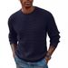 Men's British-Style Knit Sweater – Premium Acrylic Crewneck Pullover With Ribbed Hem (S-3XL, 6 Colors) | Relaxed Fit Long Sleeve Casual Top_viptrois.com