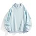 Men's V-Neck Sweatshirt With Ribbed Color Blocking – Trendy Spring/Autumn Casual Pullover, Subtle Pattern & Loose Fit_viptrois.com