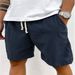 Summer 2025 Fashion Men's Mid Waist Lace-Up Corduroy Casual Sport Shorts S-5XL_viptrois.com