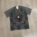 Summer Vintage Grey Rhinestone T-Shirt Cyberpunk Human Organ Circuit Double-Sided Print Loose Hip-Hop Streetwear Top_viptrois.com