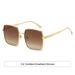 Men's Sunglasses Large Frame Fashion Square Metal Carved Gradient Color Anti Ultraviolet_viptrois.com