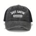 New Vintage Washed Letter Baseball Breathable Mesh Hat Women All Seasons Sunshade Outdoor Versatile Duckbill Cap For Men_viptrois.com