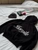American Casual Loose Art Letter Pattern Signature Autumn And Winter Street Versatile Hooded Sweater_viptrois.com