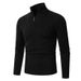 Men’s Zip-Neck Sweater – Premium Knit Pullover, Relaxed Fit & Machine Washable (M-3XL, Winter Casual Style)_viptrois.com