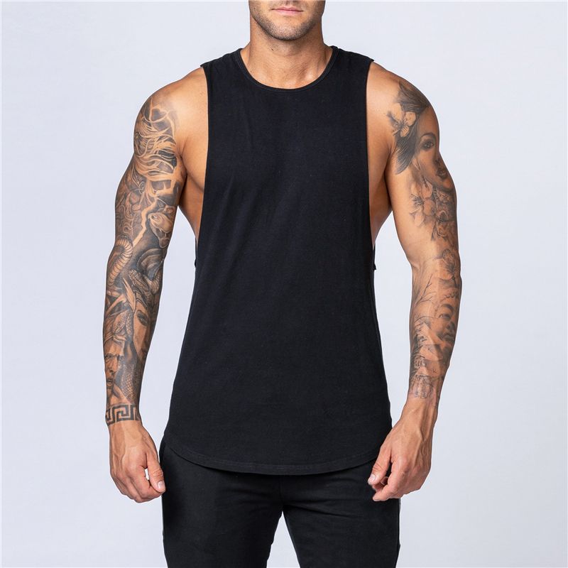 2025 Männer Gym Kleidung Sommer Fitness Baumwolle Tank Top Männer Jogging Bodybuilding Ärmelloses Shirt Atmungsaktive Oansatz Casual Muskel Weste_viptrois.com