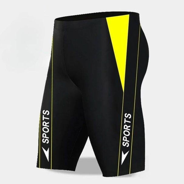 Men's Clothing Swimming Trunks Racing Swimsuit Suit Equipment Long Mid Length Trousers Anti Embarrassment Boys Professional Cropped Trousers_viptrois.com