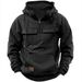 Men's Autumn And Winter Hooded Youth Hoodie, Men's Workwear Solid Color Casual Hoodie Jacket_viptrois.com