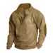 2027 Fashion European-USA Style Outerwear Youth/Men Stand Collar Half Zipper Long Sleeve Casual Sweatshirts_viptrois.com