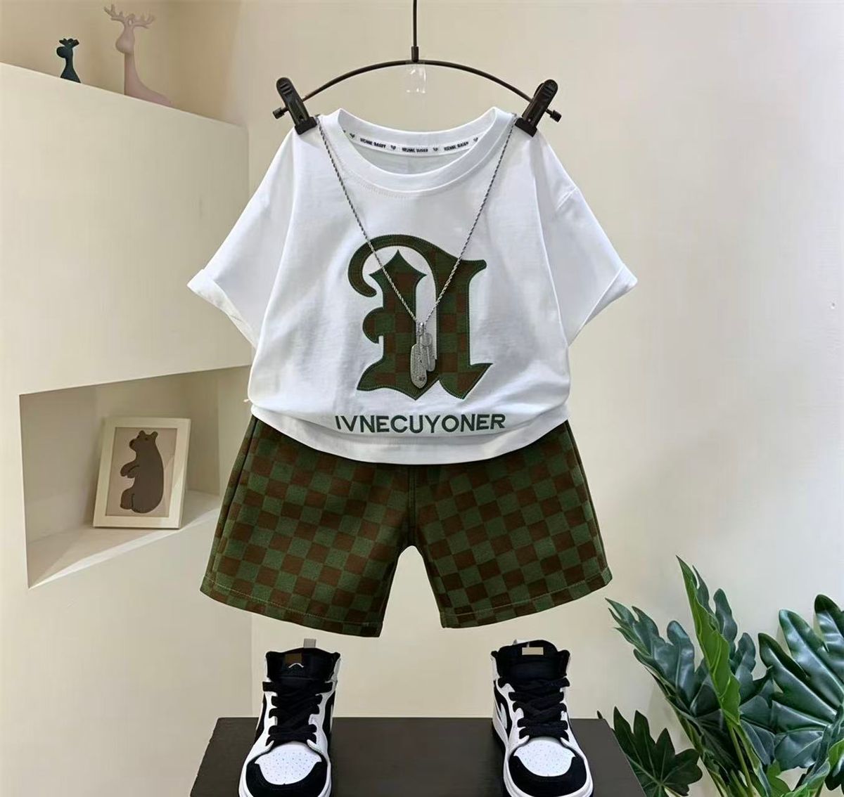 Boys Summer Short Sleeved Suit 2024 New Baby Summer Fashionable Clothes Children's Cool Street Children's Clothes_viptrois.com