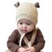Autumn Winter Cute Baby Warm Knitted Love Ear Protection for Boys and Girls Small Month Old Woolen Pullover Hat_viptrois.com