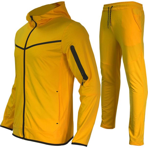 trendy casual sports men's clothing can be customized with spring and autumn hooded cardigan jacket pants set_viptrois.com