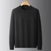 2025 Autumn New Men's Warm Plus Size Sweater Knitted Solid Color Long Sleeve Knitwear Base Sweatshirt_viptrois.com