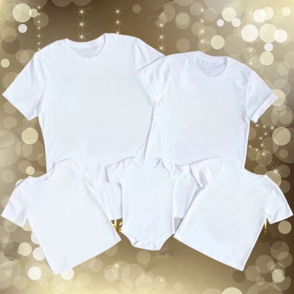 Pure Cotton Parent Child Wear Short Sleeved Kindergarten Class Uniform Solid Color Blank Family Wear Summer_viptrois.com
