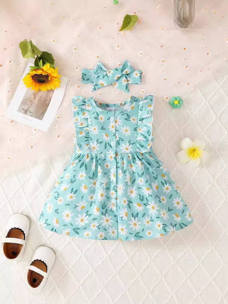Kids' Clothing Baby Children's Printed Dress_viptrois.com