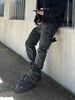 Men's Clothing 25 High-street Black Fashion Trendy Men's Jeans, Slim Fit, Stretch Design._viptrois.com