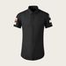 Men’s Short-Sleeve Shirt – Rose Print, Slim Fit, Breathable Cotton Blend, Modern Style_viptrois.com