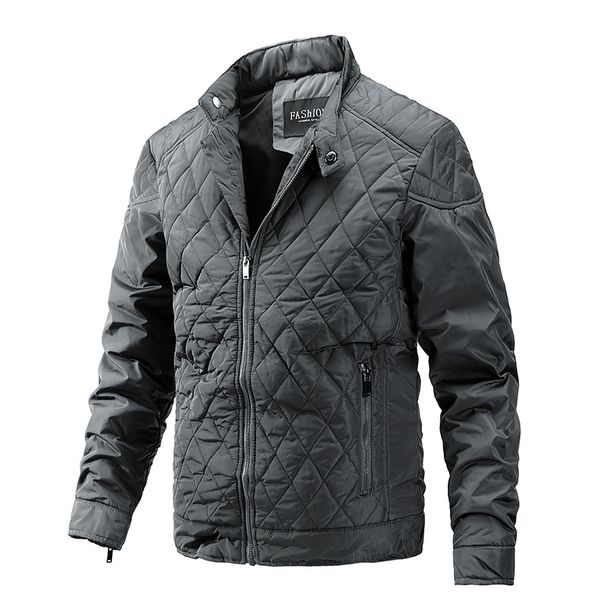 Nordmann Cross-Border Thin Solid Color Cotton Autumn Winter Foreign Trade Casual Men's Diamond Pattern Jacket_viptrois.com