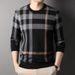 2025 Men's Autumn New Sweater, Trendy Striped Base Shirt For Middle-aged And Young People, Round Neck Slim Fit_viptrois.com