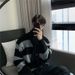 1 Round Neck Color Block Design Soft Sweater For Men Autumn Winter Mature Knitted Loose American Retro Korean Style Coat_viptrois.com