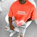Men's Loose Letter-printed Round Neck Casual T-shirt_viptrois.com