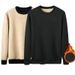 Men's Clothing Lambskin Winter Plush Thick Round Neck Sweatshirt Autumn And Winter Warm Thick Bottoming Shirt Inner Wear Men's Clothing_viptrois.com