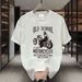 Breathable T-shirt (Eco Cotton) Off-White (3D "Old School Custom Motorcycles" Print & Coffee-Brown Accent) – Pioneer Style For Weekend Getaway_viptrois.com