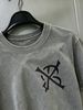 100% Cotton Washed Vintage Men's 3-Pack T-shirts Gothic Cross Monogram Print Crew Neck Short Sleeve Casual Tops In Gray Brown Light Gray_viptrois.com
