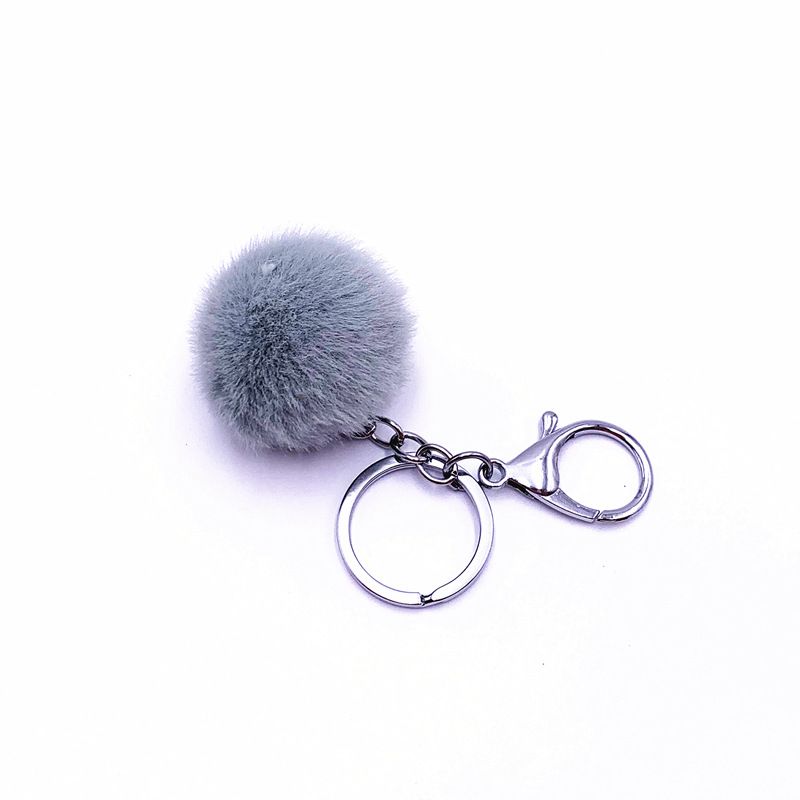 Bag Charm Fur Ball Keychain Candy Color Cute Bag Pendant Creative Small Gift Plush Car Keychain Cartoon Accessories_viptrois.com