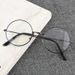 Retro Women's Small Round Frame Literary Glasses, Radiation Men's Flat Mirror, Round Flat Mirror, Street Stall Supply, Simple And Light_viptrois.com