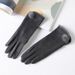 Women's Winter Gloves Korean Style Autumn And Winter Plus Velvet Warm Gloves Driving And Cycling Outdoor Touch Screen Suede Gloves_viptrois.com