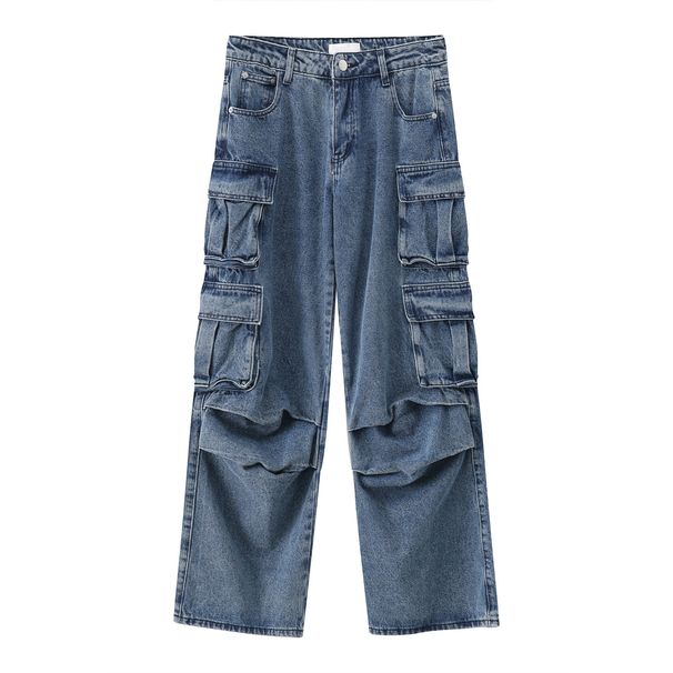New Work Jeans Men's Blue Washed Mid Rise Jeans_viptrois.com