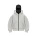 Double Hooded Bandit Sweatshirt Men's Autumn And Winter Heavy Stiff Hoodie Cleanfit Couple Thick Coat_viptrois.com