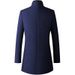 Loom Loom 2024 European And American Autumn Winter New Mid-Length Single-Breasted Stand Collar Wool Men's Slim Fit Trench Coat_viptrois.com