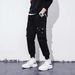 Men's Clothing Casual Black Overalls For Men Slim Fit Casual Sports Pants Nine Points Harem Pants For Men Summer_viptrois.com