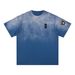 Men's Clothing T Shirt, 250g Heavyweight Pure Cotton, NNXX Round Neck, Short Sleeve, Loose Fit, Washed Gradient Woven Ribbon Sleeve, Badge Print._viptrois.com
