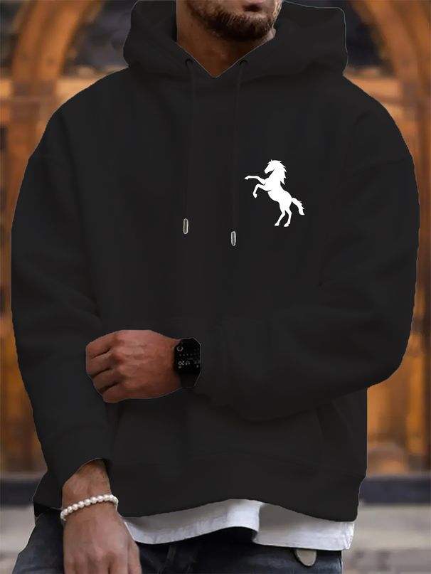 Autumn And Winter Men's Top Sweatshirt Loose And Comfortable Warm And Hooded Sweatshirt Men's Clothing_viptrois.com