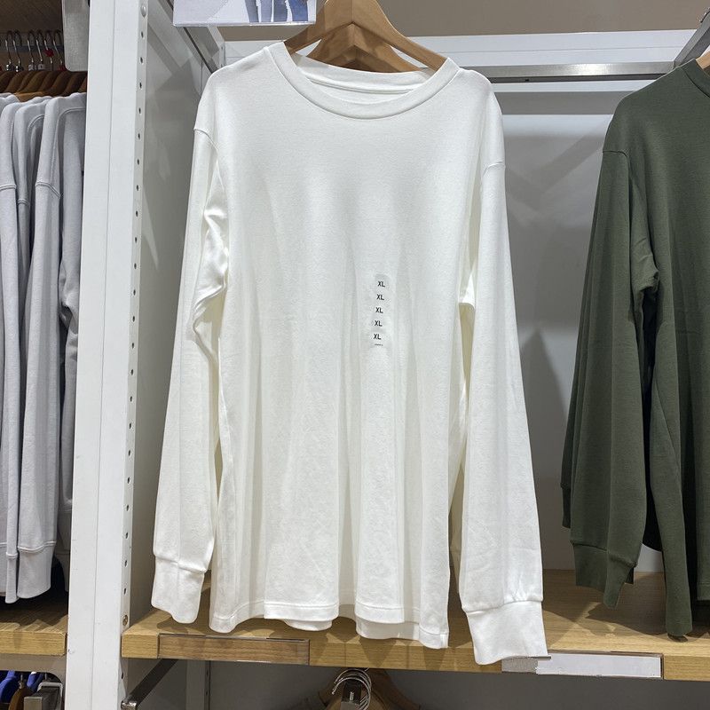 URAZ Men's And Women's Autumn Winter Soft Crew Neck T-Shirt/Casual Long Sleeve Top Cotton Base Shirt 479783_viptrois.com