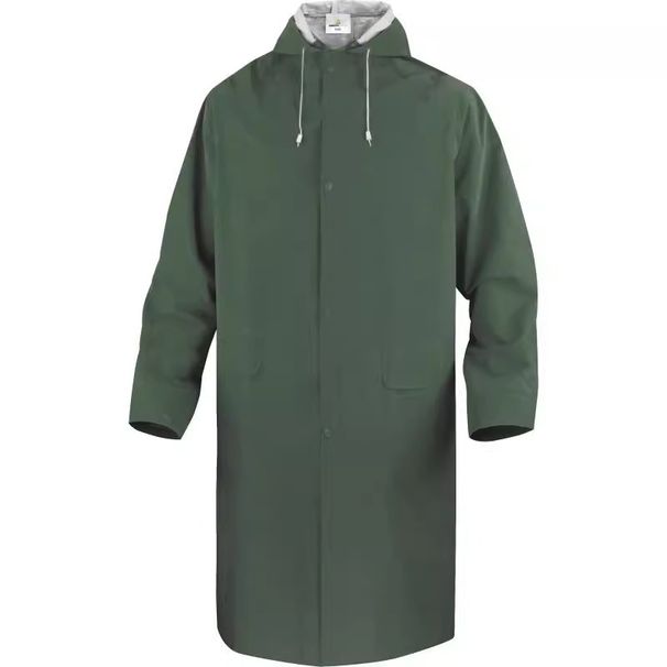 Men's Clothing Raincoat Work Outdoor PVC Coated Polyester Breathable With Fluorescent Strip_viptrois.com