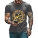 Men's Alligator Print T-Shirt – Breathable Polyester Crew Neck Tee (S-5XL, 180GSM, Summer Casual, 20+ Colors)_viptrois.com