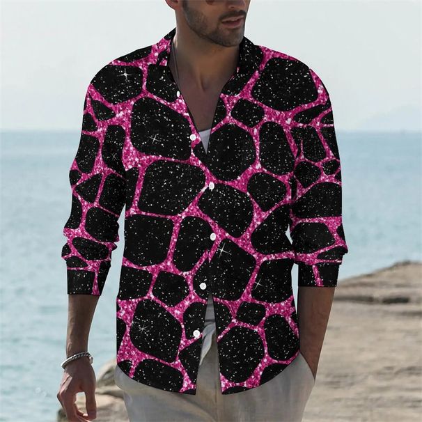 Camisa De Hombre Con Estampado De Jirafa, Camisa Informal De Otoño, Camisa Fresca Para Hombre, Patrón De Manga Larga, Top Divertido De Talla XS-6XL_viptrois.com