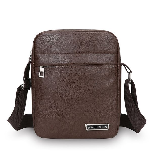 Vintage PU Leather Crossbody Bag For Men - Slim Minimalist Shoulder Bag With Phone Pocket, Lightweight & Durable For Daily Use (Black, Tan, Brown)_viptrois.com