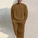 Men's Casual Sportswear Set - Long Sleeve Hoodie & Jogger Pants Two-Piece Outfit For Autumn Winter (Navy Blue, Light Blue, Army Green, Khaki)_viptrois.com
