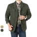 Men's Clothing Men's Cotton Blazer Jacket - Classic Slim Fit Business Casual Suit Coat, Breathable & Machine Washable, Khaki & Army Green_viptrois.com