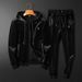 Men's Gold Velvet Tracksuit Set 2-Piece Hooded Lounge Suit | Loose Fit Casual Jogger Outfit For Autumn Winter | Soft Velour Jacket & Pants_viptrois.com