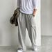 Men's Wide Leg Long Pants Straight Casual Pants_viptrois.com
