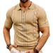 Men's business casual knitted Polo shirt Amazon foreign trade new style cool silk men's knitted sweater SY0045_viptrois.com